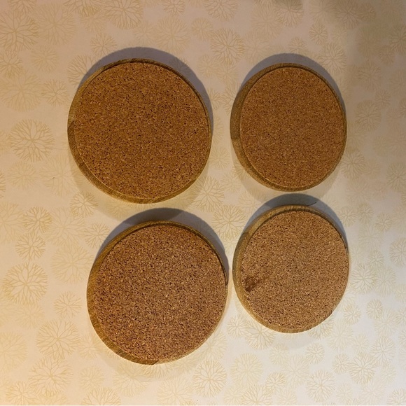 Vintage Coaster set hand painted Sail boats set of 4 with stand - Picture 6 of 9